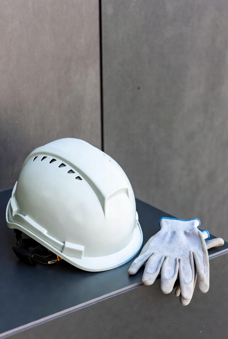 Safety Helmet and Gloves